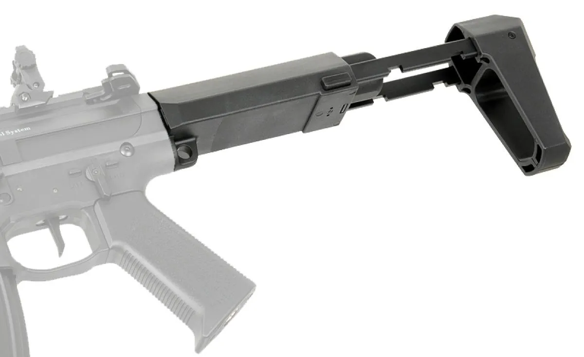 Telescopic PDW stock for AR15/M4 Rifle - Black [Double Eagle]